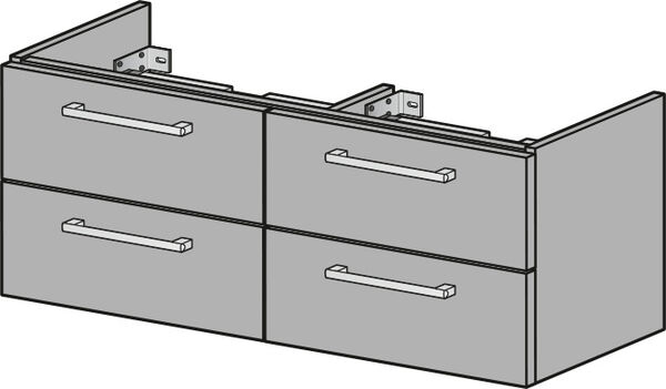 Armadio sottolavabo Alterna pro S larghezza 126 cm altezza 46cm image number 0
