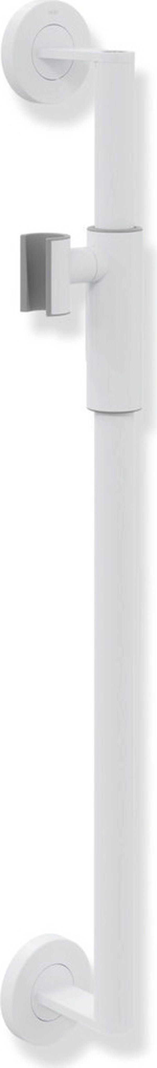 Duschengleitstange Hewi 900, 600 mm, &Oslash; 25 mm, mit magnetischem Brausehalter, Rosetten rund image number 0