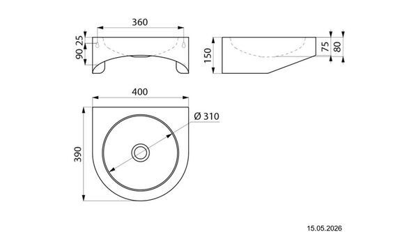 Lavabo Armatron PMR Acier inoxydable mat image number 1