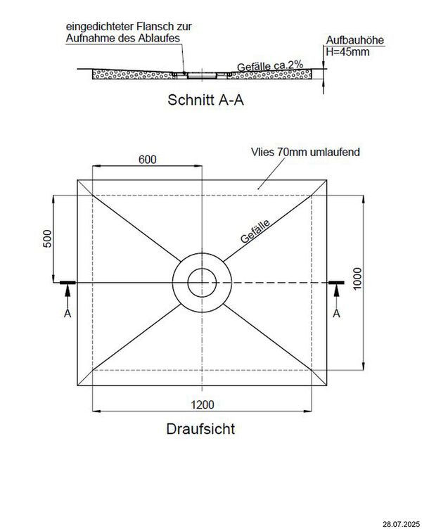 &Eacute;l&eacute;ment de douche Schedel Plan Kessel image number 1