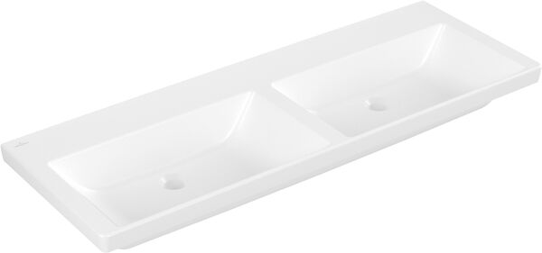 Lavabo doppio Villeroy & Boch Subway 3.0, 130 x 47 cm senza foro per rubin senza troppopieno image number 0