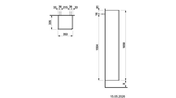 Armoire haute Laufen Lani Blanc mat image number 1