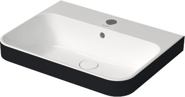 Lavabo à poser Duravit Happy D.2 Plus blanc-anthracite mat image number 0