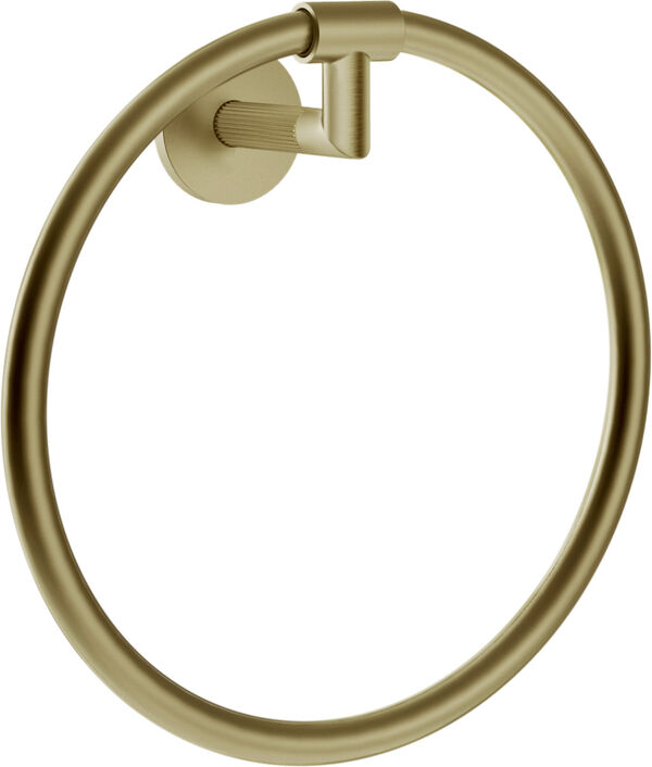 Porte-linge à anneau Gessi Ingranaggio brushed brass image number 0