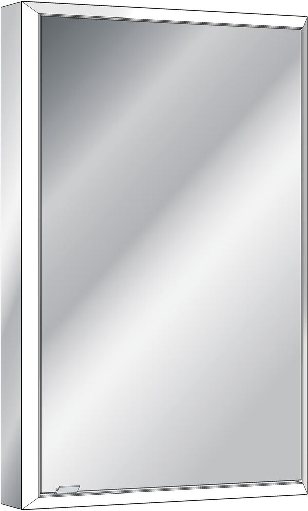 Armadio a specchio Sidler Quadro LED AP, larghezza 49,5 cm, cerniere a destra, 46 W, altezza 91,5 image number 0