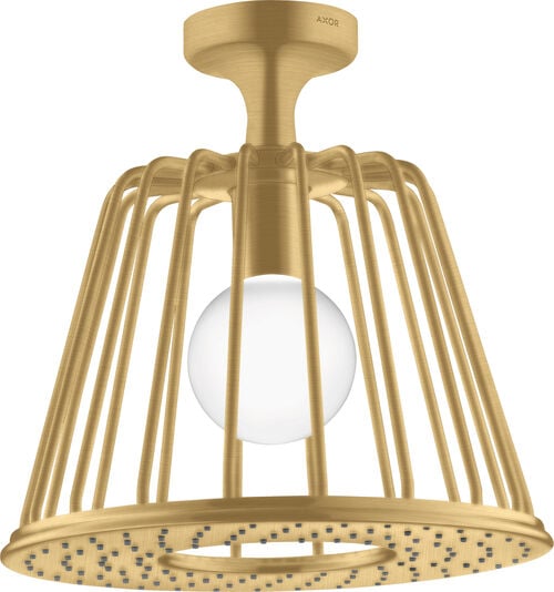 Pomme de douche Axor Lampshower Nendo ½" avec effet pluie brushed gold optic