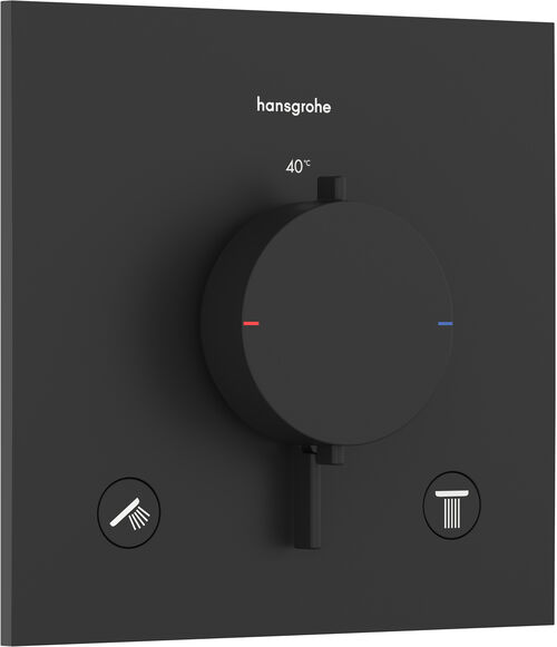 Duschsystem Hansgrohe Ecostat Comfort E Schwarz matt