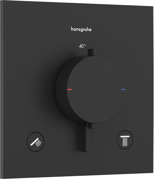 Duschsystem Hansgrohe Ecostat Comfort E, ohne Sicherheitseinrichtung, Thermostat, Abdeckplatte image number 0