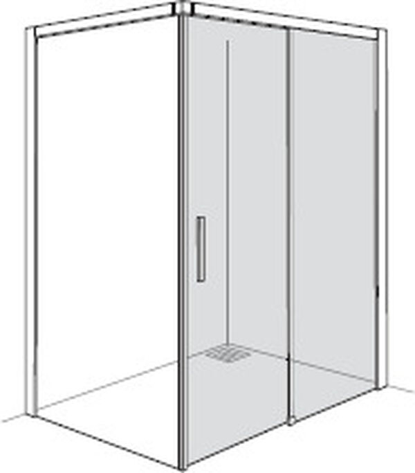Porta scorrevole Alterna liva, battente a destra, larghezza 120 cm (118,3 - 120,2 cm), con profilo image number 0