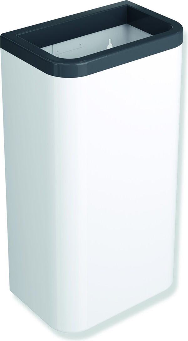 Poubelle &agrave; papier Hewi 477 Blanc signalisation El&eacute;ment de cadre gris anthracite image number 0