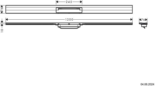 Duschrinne Hansgrohe RainDrain Flex verchromt image number 1