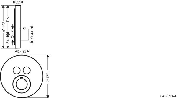 Duschsystem Axor Shower Select Round verchromt image number 1
