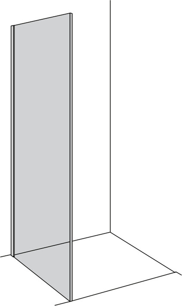 Freistehende Seitenwand Duscholux Air 2 Echtglas klar CareTec Pro image number 0