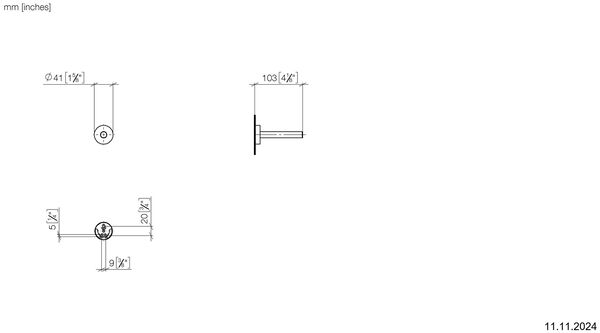 Reserverollenhalter Dornbracht Meta Dark Chrome image number 1