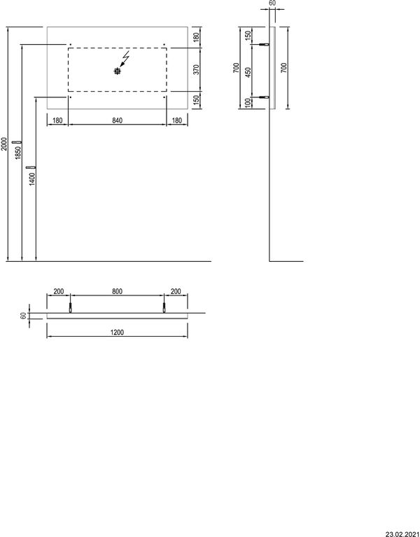 Miroir lumineux Alterna sanna LED aluminium anodisé image number 1