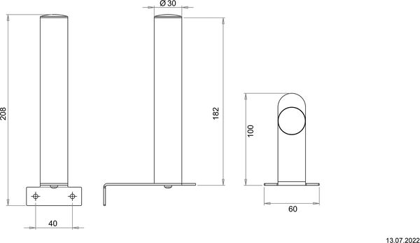 Reserverollenhalter Bodenschatz Verchromt image number 1