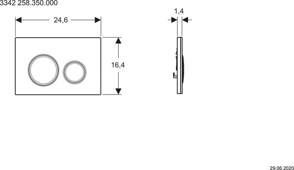 Betätigungsplatte Geberit Sigma50 round schwarz image number 1