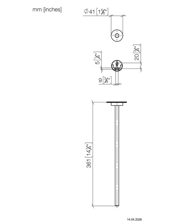 Handtuchhalter Dornbracht Meta Light gold geb&uuml;rstet image number 1