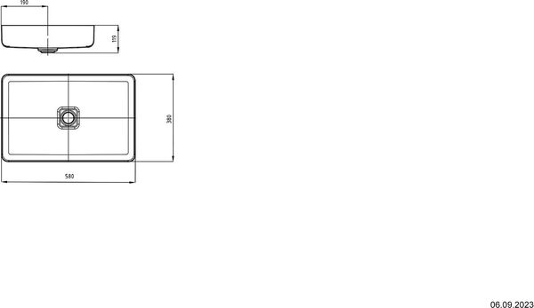 Auflegewaschtisch Kaldewei Miena 58 x 38 cm Weiss image number 1