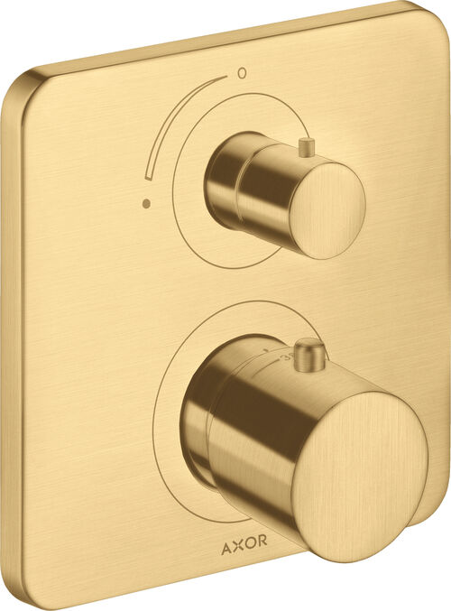 Mélangeur thermostatique - set de montage final Axor Citterio M brushed gold optic
