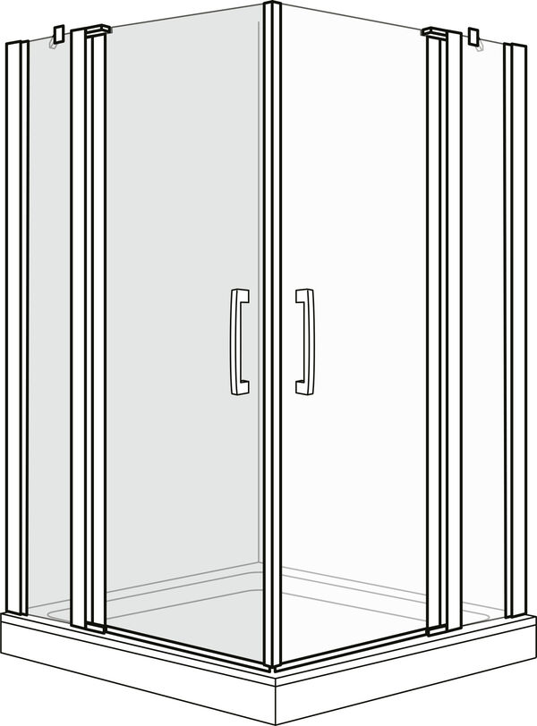 Porta a pendolo Duscholux Optima 6, larghezza 100 cm (98,5 - 100,5 cm), battuta a sinistra, con image number 0