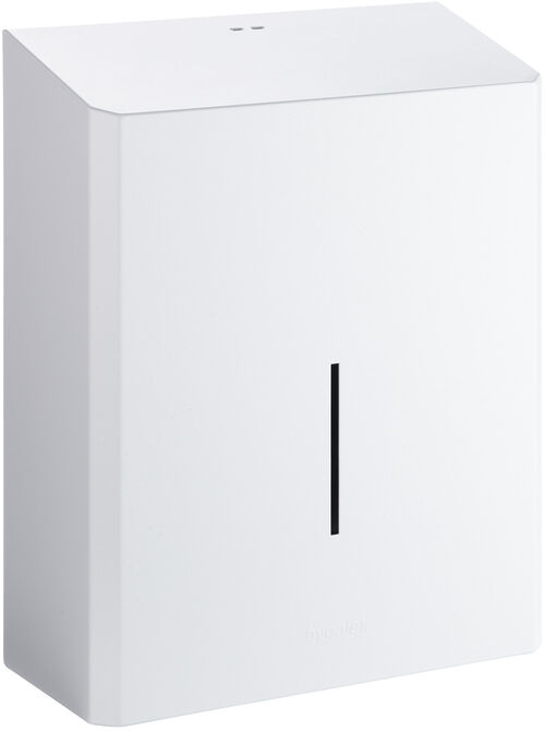 Distributore di salviette in carta Hygolet Hygofold Edge Bianco opaco verniciato a polvere