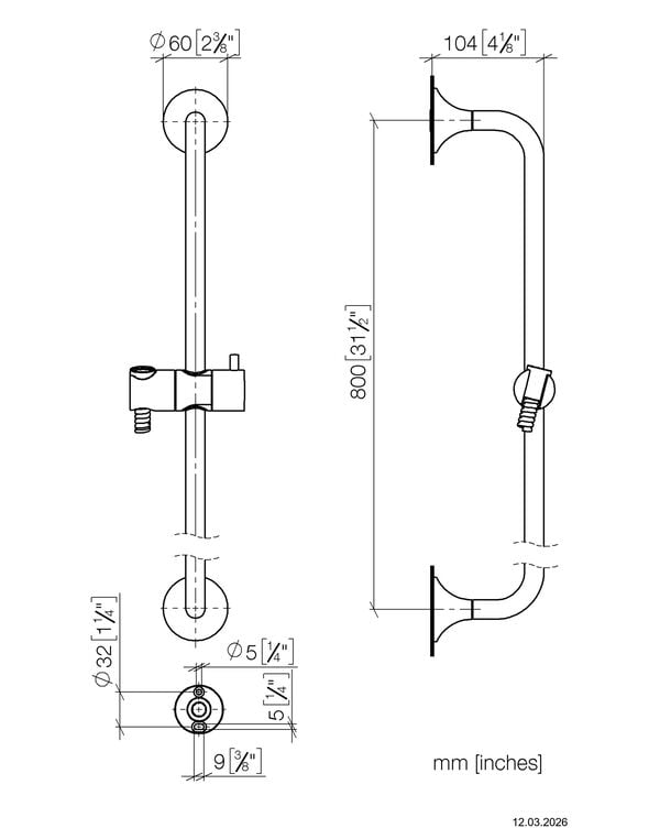 Garniture de douche Dornbracht Vaia Platine mat image number 2