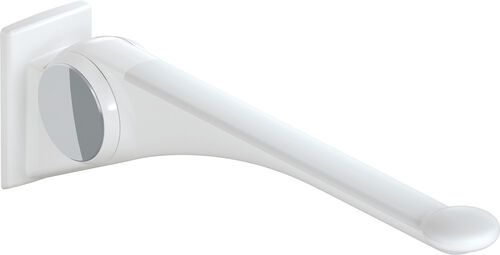 Stützklappgriff Hewi LifeSystem Premium Signalweiss glänzend Griffpad weiss