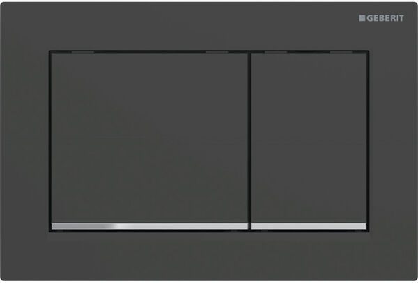 Plaque de d&eacute;clenchement Geberit Omega20 square Noir mat image number 0