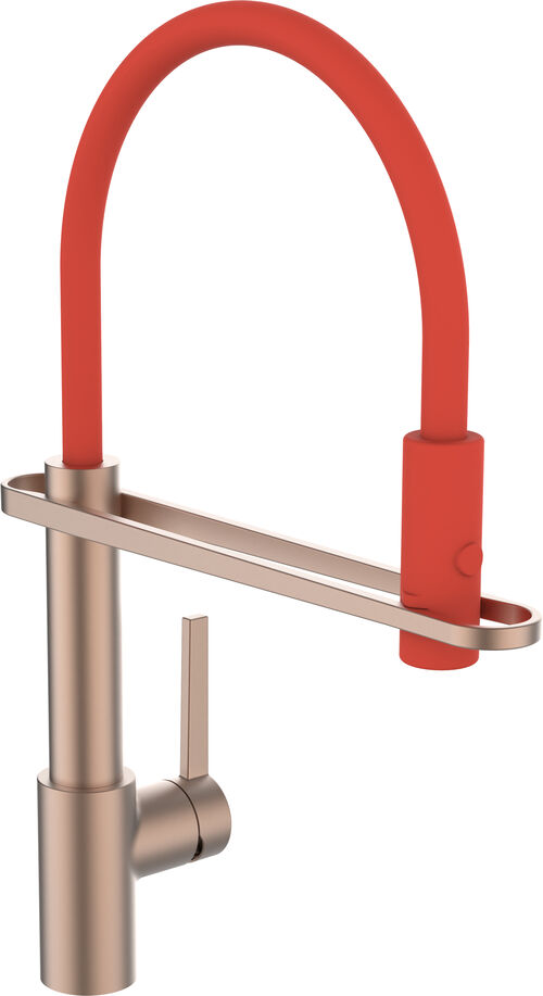 Mitigeur d'évier Laufen Semipro Or rose PVD brossé base chrome