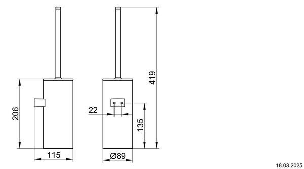 Porte-balai de WC Keuco Collection Moll Chrom&eacute; image number 1