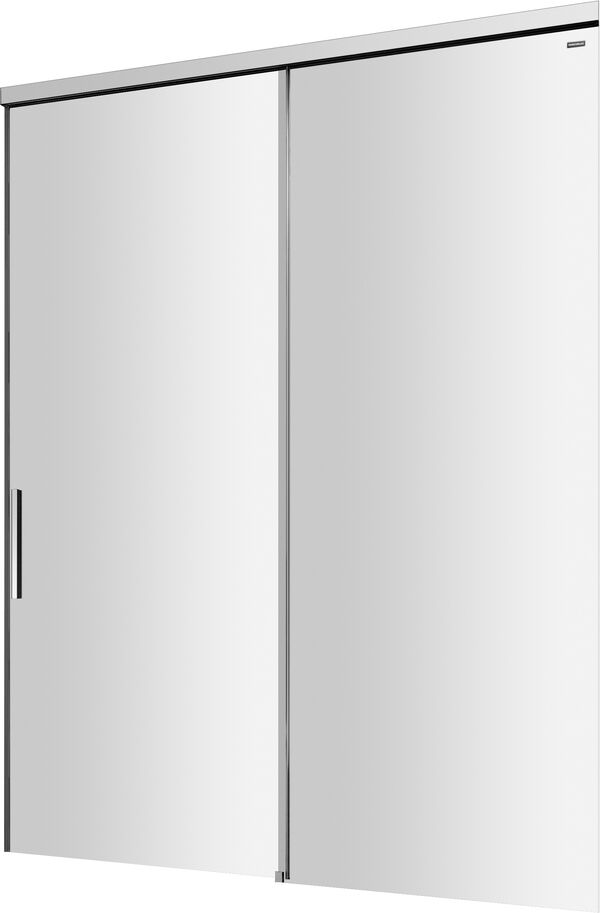 Porte coulissante Duscholux Viva argent éloxé brillant Verre clair CareTec Pro image number 0