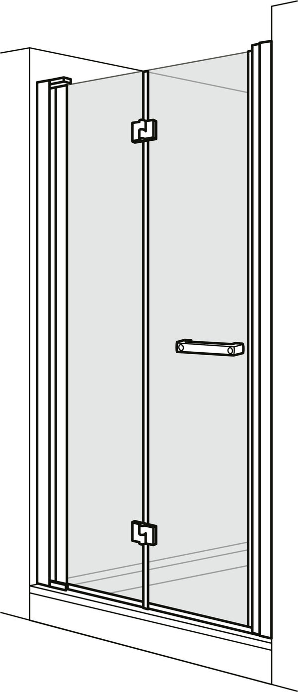Porta girevole pieghevole Duscholux Optima 6, larghezza 100 cm, (97,5 - 100,5 cm), cerniere a image number 0