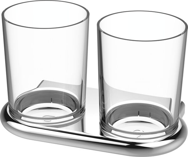 Porte verre double Bodenschatz Nia modèle mural verre clair image number 0