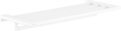 Mensola con porta asciugamani Hansgrohe AddStoris Bianco opaco