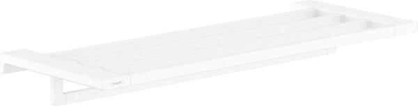 ablette porte-serviettes avec barre porte-serviettes Hansgrohe AddStoris Blanc mat image number 0