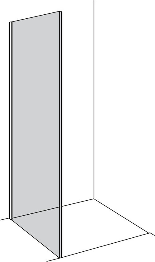 Paroi lat&eacute;rale &agrave; pose libre Duscholux Air 2 Argent &eacute;lox&eacute; Verre clair CareTec Pro