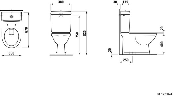 Stand-Klosett Moderna R - S 25 weiss image number 1