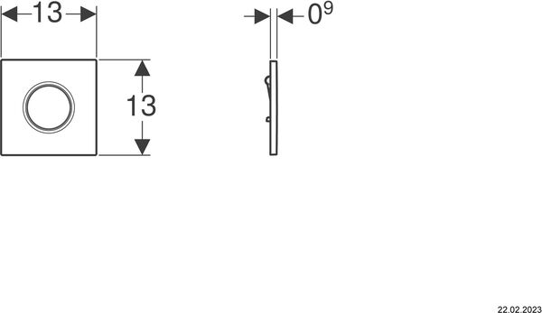Urinoirsteuerung Geberit HyTouch Typ01 round mattverchromt image number 1