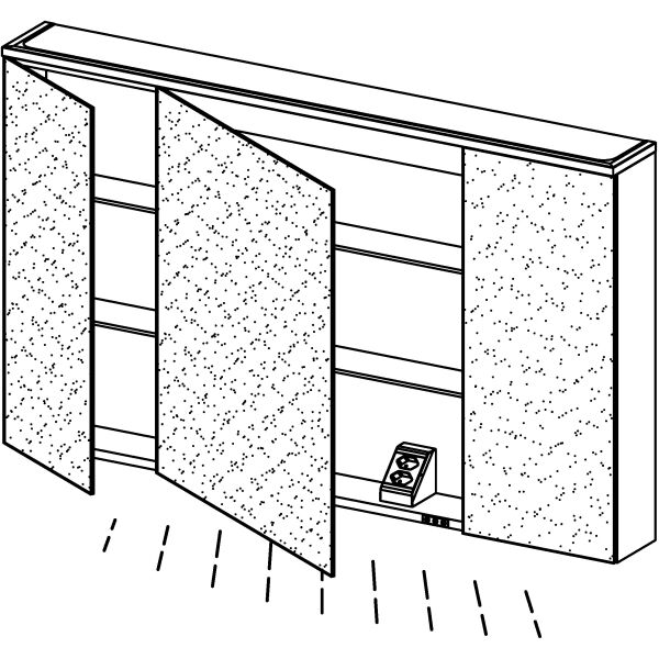 Spiegelschrank Alterna aniani LED plus Premium weiss Lichtfarbe stufenlos verstellbar 2700-6500 K image number 1