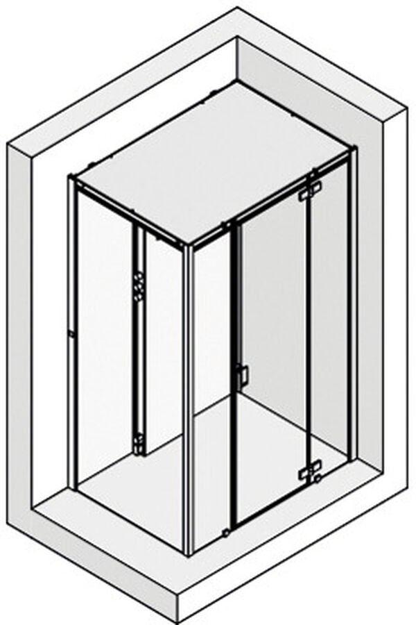 Dampfdusche Hoesch Sense Perience Weiss Echtglas klar EverClean image number 0