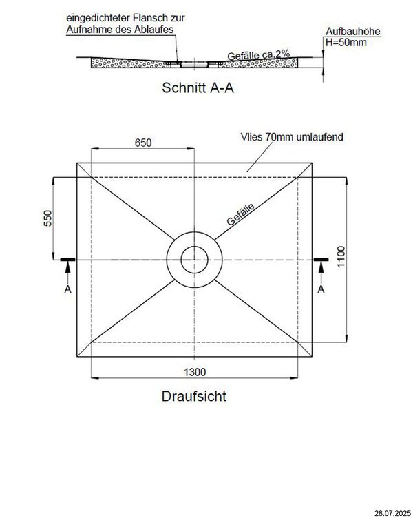 &Eacute;l&eacute;ment de douche Schedel Plan Kessel image number 1