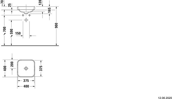 Lave-mains à poser Duravit Happy D.2 Plus blanc image number 1