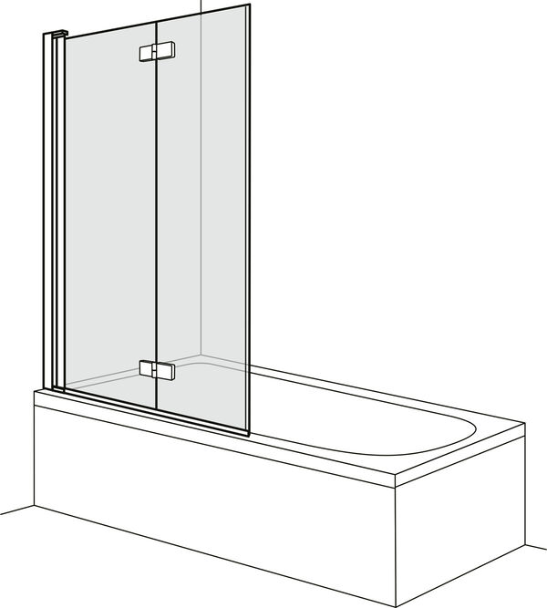 Porta girevole pieghevole Duscholux Optima 6, larghezza 90 cm, cerniere a sinistra, 2 ante, 1a image number 0
