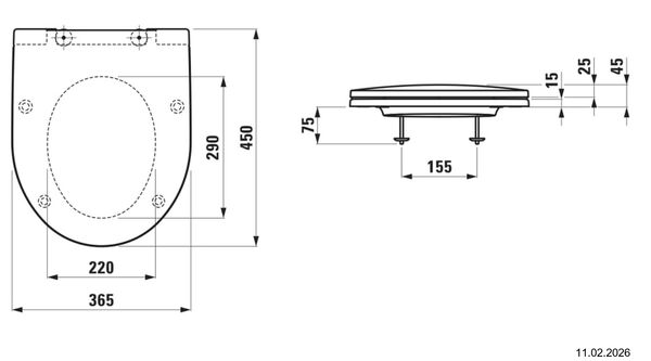 Si&egrave;ge de WC Moderna R slim Pergamon image number 1