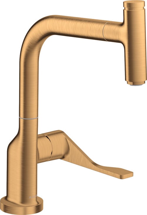 Miscelatore monocomando per lavello Axor Citterio Select Brushed gold optic