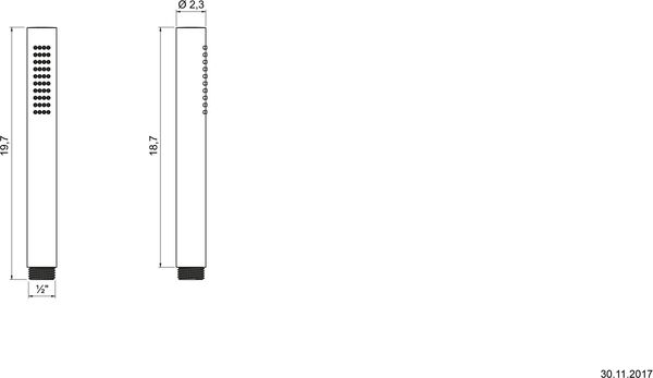 Handbrause Gessi 316, ½" Steel brushed flessa image number 1