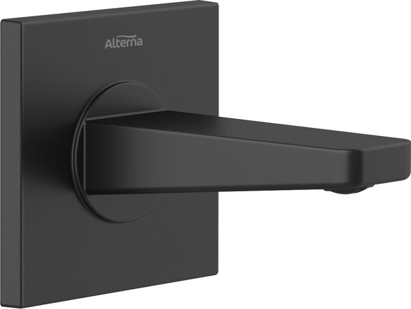 Auslauf Alterna ni&ugrave; &frac12;", A 146 mm, f&uuml;r Wandmischer UP, Rosette eckig image number 0
