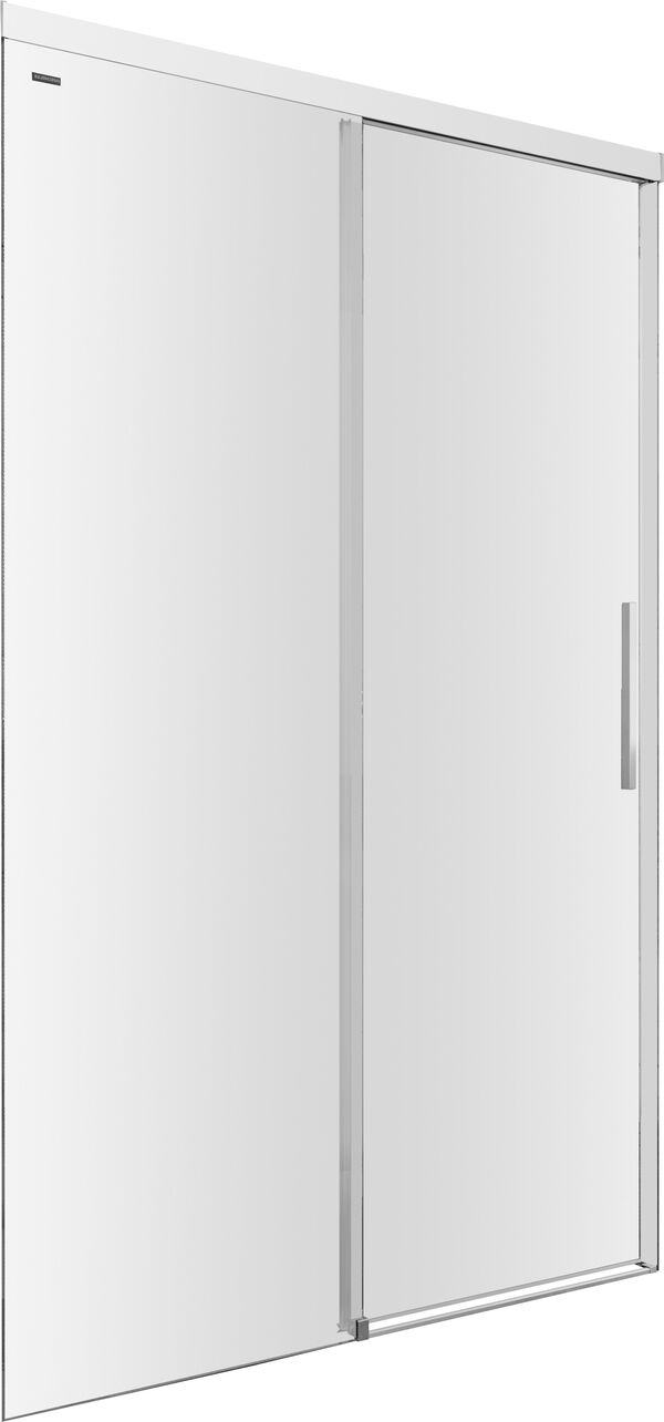 Porte coulissante Duscholux Viva argent éloxé brillant Verre clair CareTec Pro image number 0