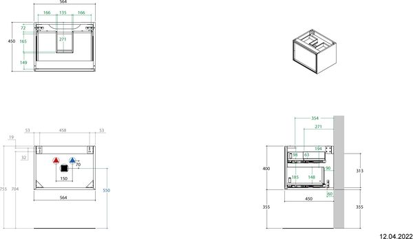Meuble sous-lavabo Alterna elena plus Seta image number 1